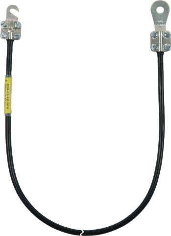 Earthing cable 10mm² / L 2.5m black w. 1 open cable lug (C) M8 a.(A) M5/M6 Supply No. 6150-12-198-6807