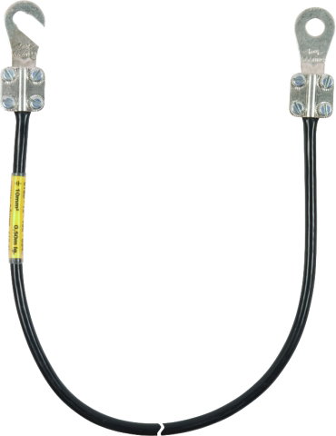 Earthing cable 16mm² / L 1.0m black w. 1 cable lug (C) M8 a. (B) M8/10 Supply No. 6150-12-308-6934