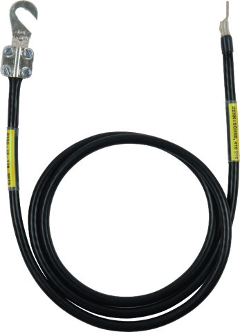 Earthing cable 16mm² / L 1.5m black w. 1 cable lug (B) M8/M10, 1 pin cable lug Supply No. 6150-12-178-9673