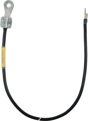 Earthing cable 10mm² / L 0.6m black w. 1 cable lug (B)M8/10 a. 1 pin cable lug Supply No. 6150-12-304-4604