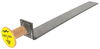 Flat steel earthing bridge, conn. plate with M16 thread D 50mm h 402mm