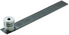 Flat steel earthing bridge, with conn. el. + M16 thread D 50mm H 63mm L 400mm