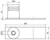 Flat steel earthing bridge, with conn. el. + M16 thread D 50mm H 63mm L 400mm