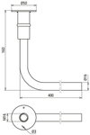 Reinf. steel earthing bridge, angled, conn. plate with M16 thread D 50mm