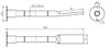 Copper cable earthing bridge NYY-O, conn. plate M16, lug 80X30mm L 1000mm