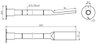 Copper cable earthing bridge NYY-O, conn. plate M16, lug 80X30mm L 2000mm