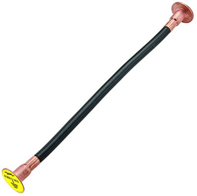 Copper cable earthing bridge H07V-K, conn. pl. M16 both ends, D50mm L500mm