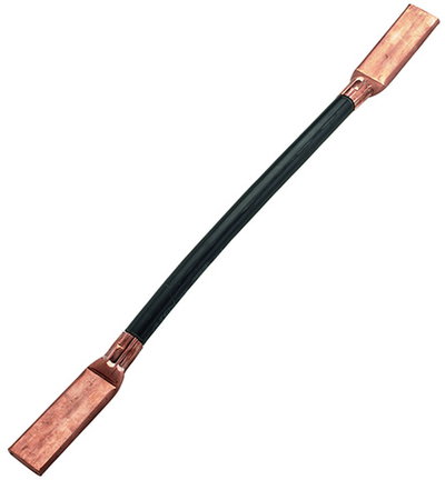 Copper cable earthing bridge NYY-O, lug on both ends 80X30mm L 800mm