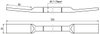 Copper cable earthing bridge NYY-O, lug on both ends 80X30mm L 500mm