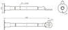 E. br. f. earthing large pipes L 1000mm, conn. plate M16 and cable lug B 13mm