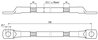 Steel rope earthing connector, cable lug on both ends D 17mm L 500mm