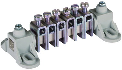 Equipotential bonding bar w/o cover 6x2.5-25mm² (mini type)