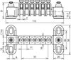 Equipotential bonding bar w/o cover 6x2.5-25mm² (mini type)