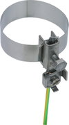 Earthing pipe clamp D 27-60mm with connection clamp 2 x 4-25mm² StSt