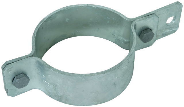 Earthing pipe clamp D 89mm with bore D 11mm St/tZn