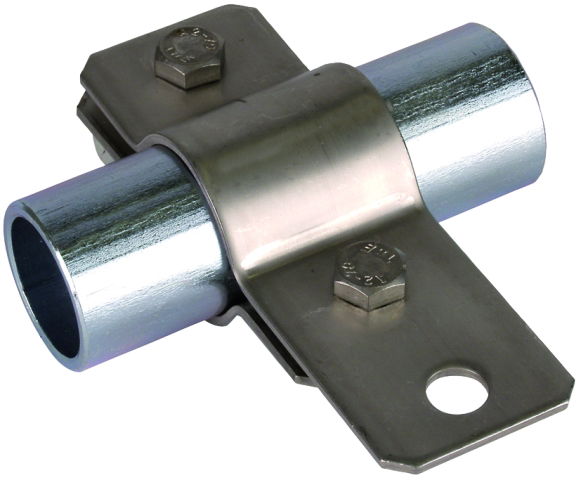 Earthing pipe clamp D 76mm with bore D 11mm