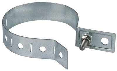 Downpipe clamp D 60-100mm, St/tZn with connectin bore D 10.5mm