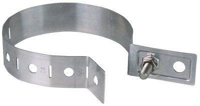 Downpipe clamp 60-100mm, Al with connection bore D 10.5mm