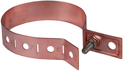 Downpipe clamp 60-100mm, Cu with connection bore D 10.5mm