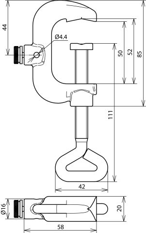 Test clamp clamping range 4-45mm MCI/tZn – Görsel 2 / 2