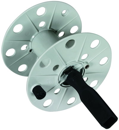 Coiler plastic, grey W 80mm with socket empty
