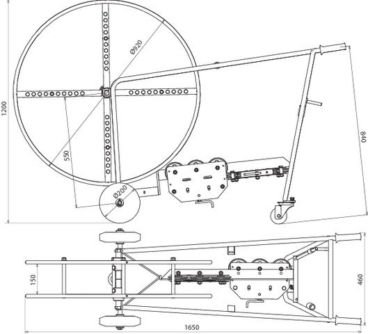 Wire straightener, movable, St/tZn with wire unwinding device – Görsel 2 / 2
