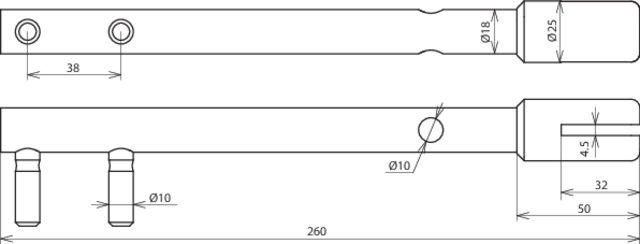 Straightening tool St/burnished f. Rd 8-10mm / Fl -4mm – Görsel 2 / 2