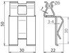 DEHNclip reinforcement clamp St/bare f. Rd 6mm / Fl 30mm