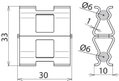 DEHNclip rebar clamp St/bare for Rd 6 mm / Rd 6 mm