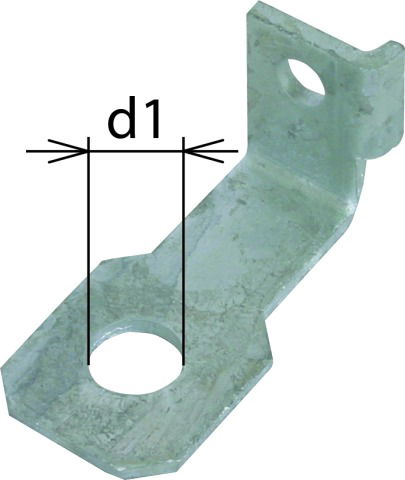 Connection bracket IF1 angled bore diameter d1 14 mm