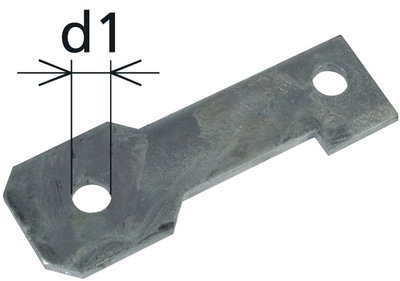Connection bracket IF3 straight bore diameter d1 14 mm
