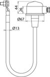 Isolating spark gap for Ex area w. connecting cable Cu 25mm² L 100 mm