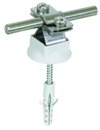 Conductor holder StSt f. Rd 8-10mm with cover plate and fixing material