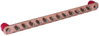 Equipotential bonding bar without cover Cu with M10 screws for 12 connections
