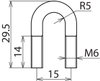 Cable clamp 35 mm² M6 Stainless steel 1,4301 - AISI 304