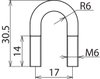 Cable clamp 50-70 mm² M6 Stainless steel 1,4301 AISI 304