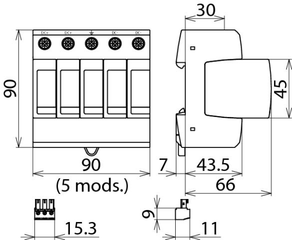 DEHNguard M multipole type 2 surge arrester for PV systems up to 1000V d.c. – Görsel 2 / 2