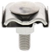 Uni earth clamp w. truss head screw, self-locking nut w. serr. bearing M10