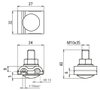 Uni earth clamp w. truss head screw, self-locking nut w. serr. bearing M10