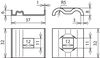 Contact plate 4-50mm² a. double cleat Rd 8-10mm with square hole 12x12mm StSt