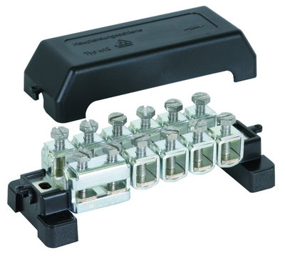 K12 equipotential bonding bar with UV-resistant cover