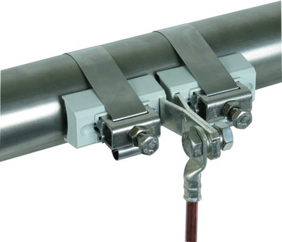 Pipe clamp f. hazardous areas D 27-89mm w. terminal screw M10 Cu/gal Sn StSt