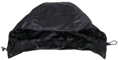 Hood for protective overall against high-pressure water jet