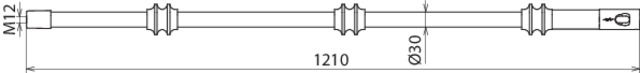 Insulating element f. PHE4 w. plug-in coupling D 30mm L 1210mm – Görsel 2 / 2