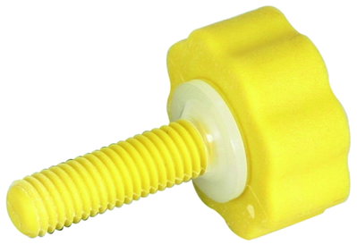 Plastic screw with star handle and flat washer M8