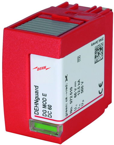 Surge arrester Type 2 varistor-based protection module for DEHNguard SE DC