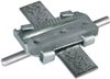 Wedge connector, St/tZn for concrete foundation for Rd 10mm / Fl -40x4mm