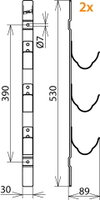 Storage device for three h.v.h.b.c. fuses