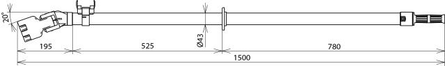 Fuse tong angled Un up to 36kV D=30...90mm L 1500mm – Görsel 2 / 2