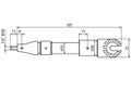 Rigid adapter for housing of digital camera with threaded pin and gear coupling